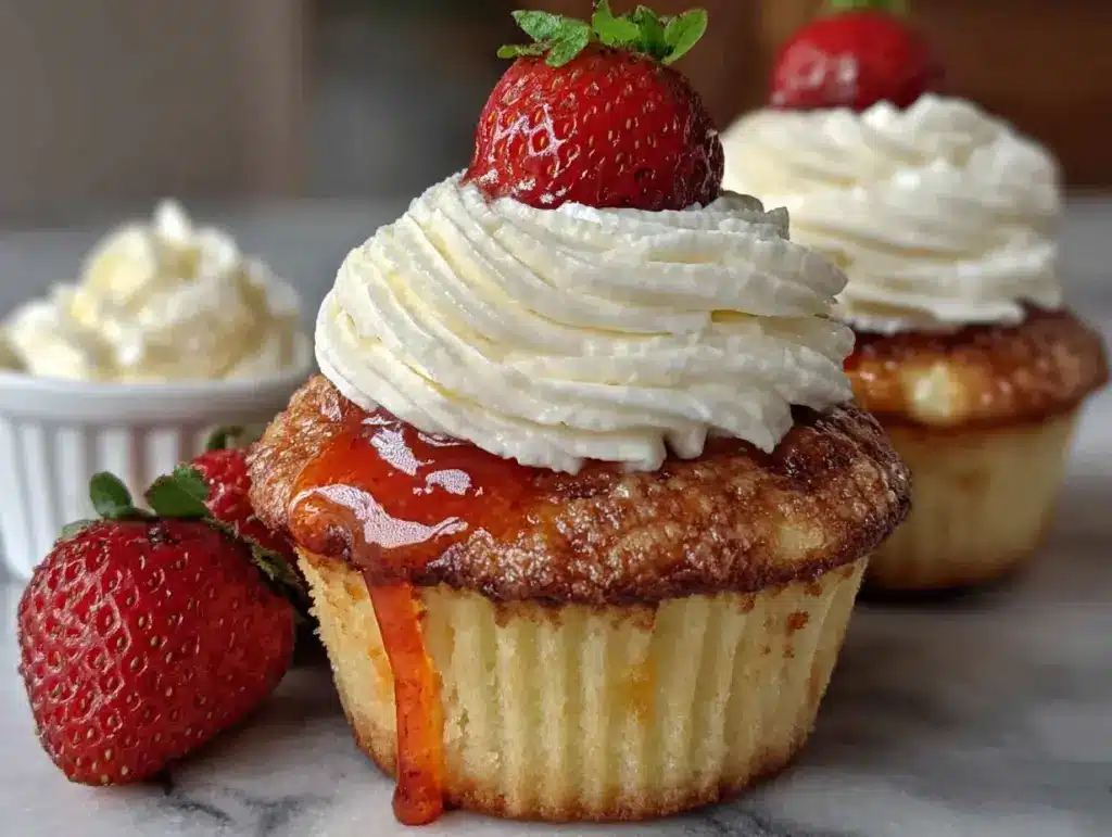 strawberry shortcake cupcakes - featured image