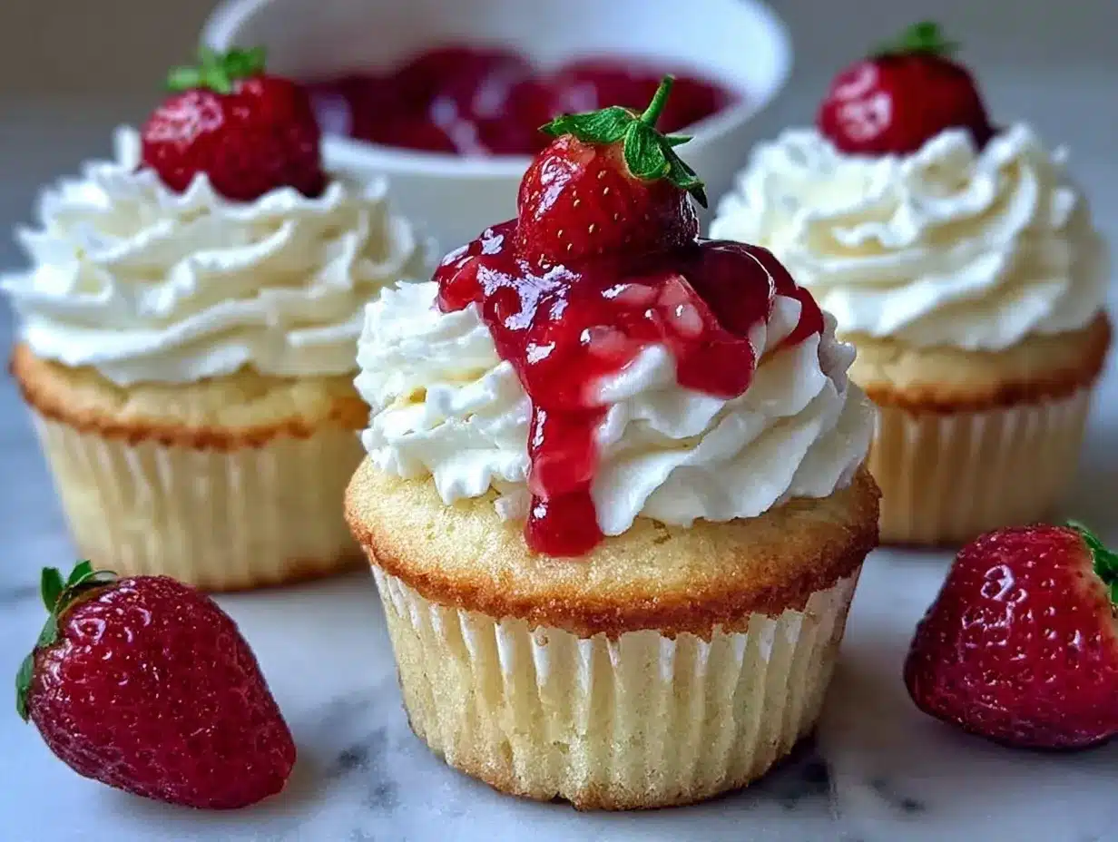 strawberry shortcake cupcakes preparation steps