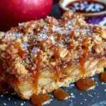 wholesome salted caramel apple crumble bars - featured image