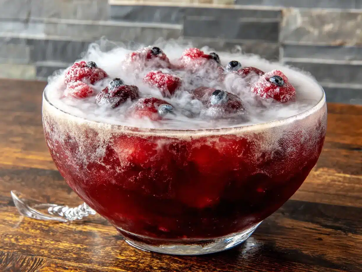witches brew halloween punch preparation steps
