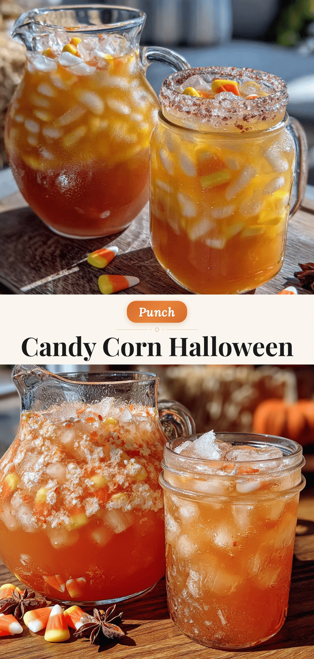 candy corn Halloween punch recipe
