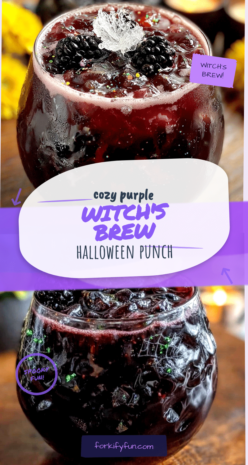 cozy purple witchs brew halloween punch recipe