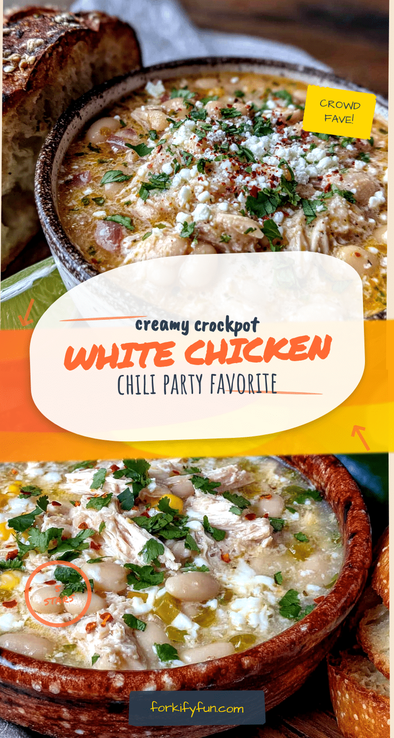 creamy crockpot white chicken chili recipe