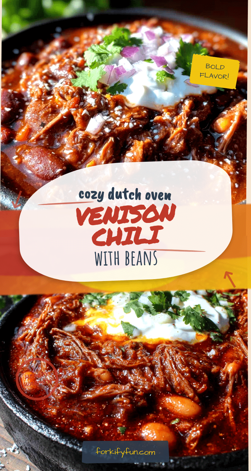 dutch oven venison chili with beans recipe