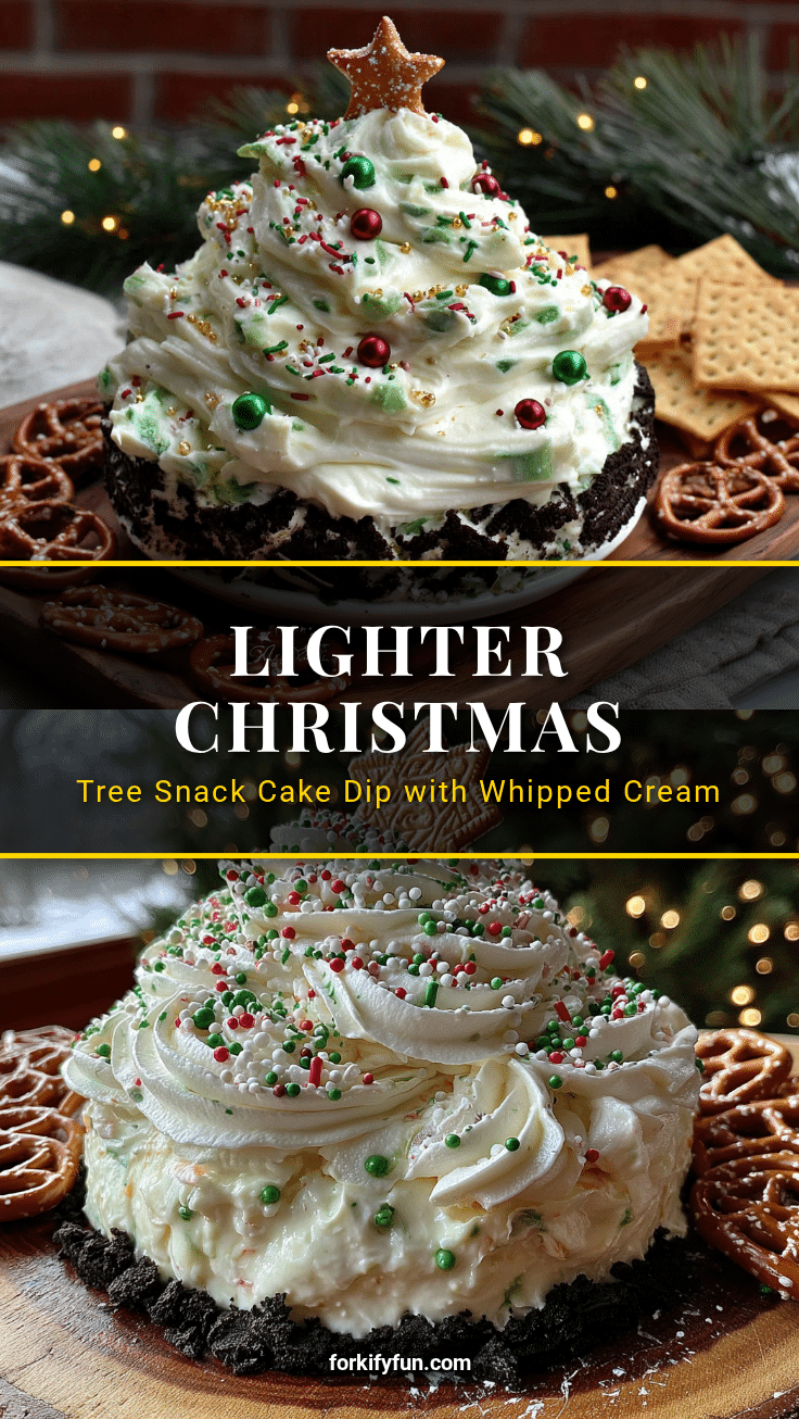 lighter christmas tree snack cake dip recipe