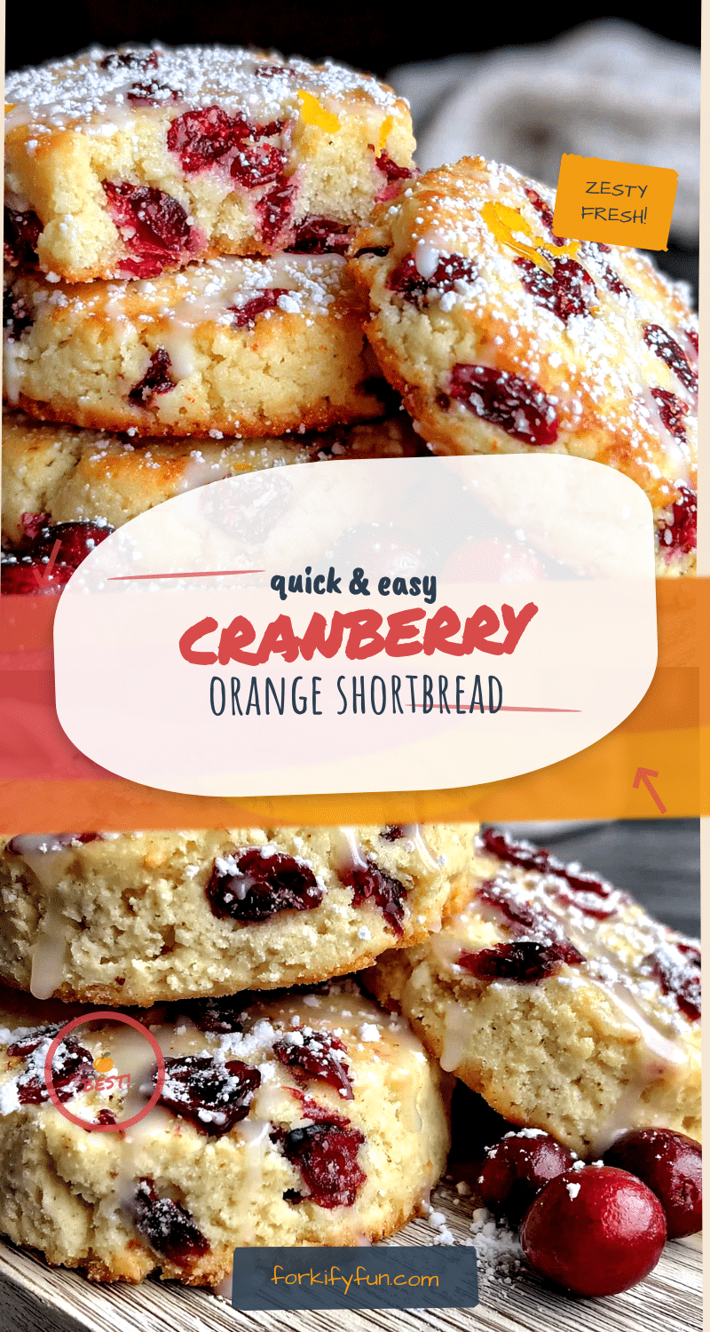 quick cranberry orange shortbread cookies recipe