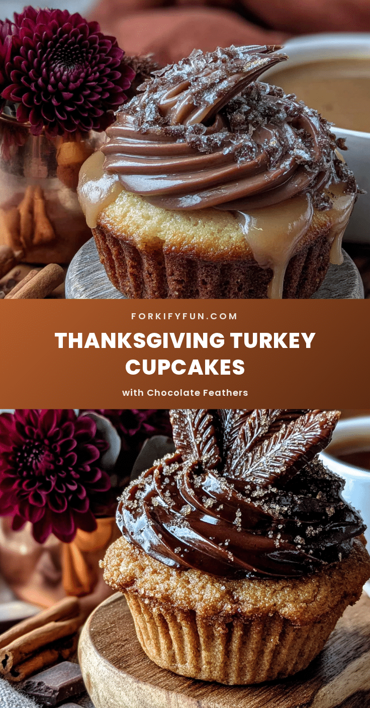 Thanksgiving turkey cupcakes recipe