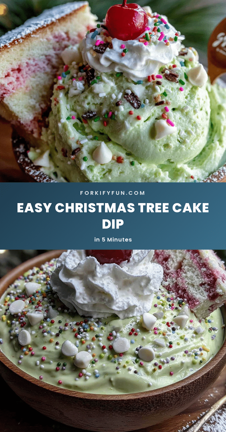 easy 5-minute christmas tree cake dip recipe