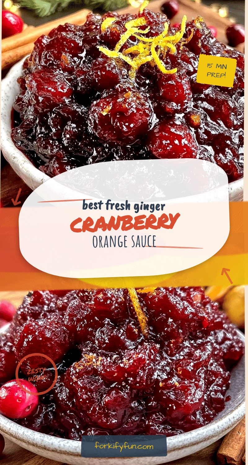 fresh ginger cranberry orange sauce recipe