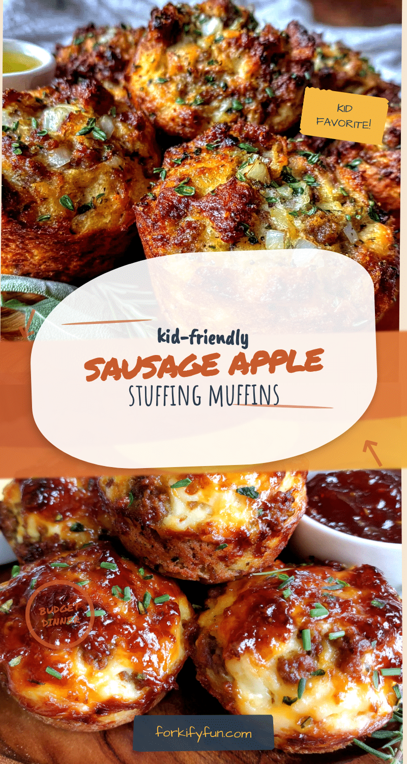 kid-friendly sausage apple stuffing muffins recipe