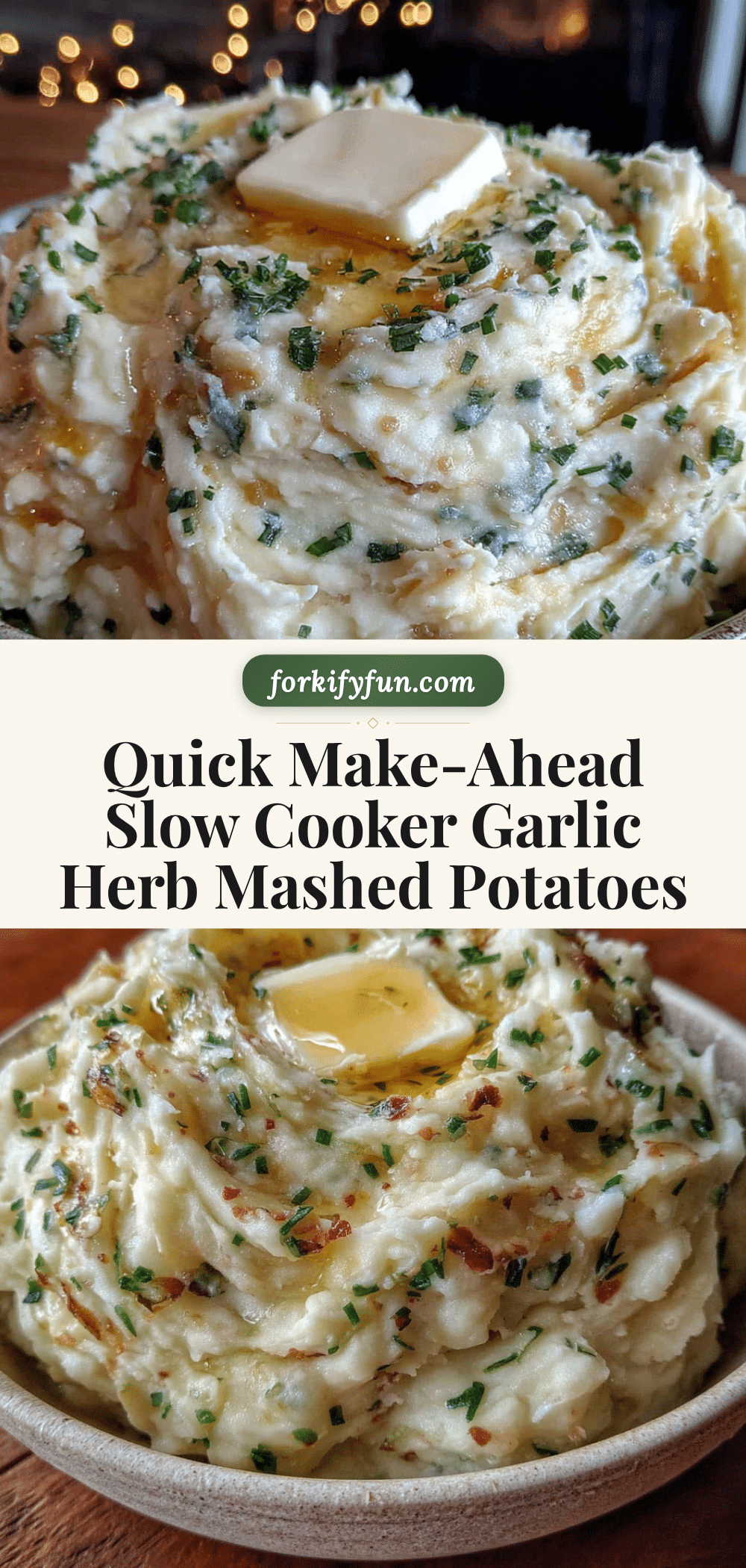 make-ahead slow cooker garlic herb mashed potatoes recipe