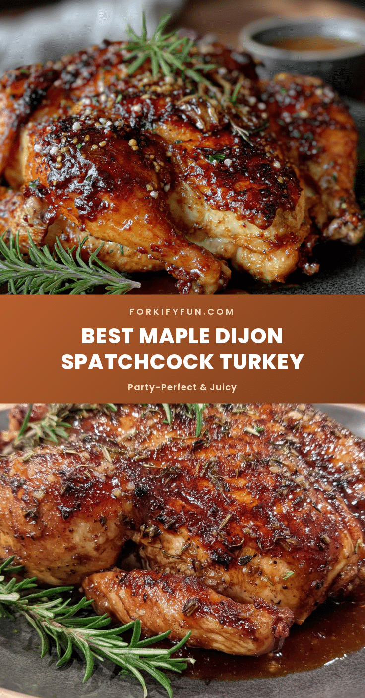 maple dijon spatchcock turkey recipe