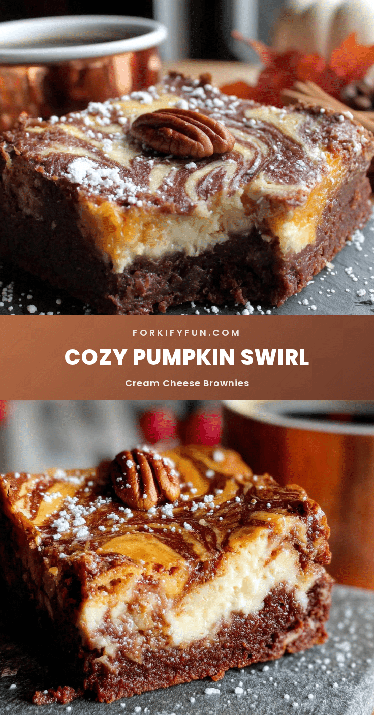 pumpkin swirl cream cheese brownies recipe