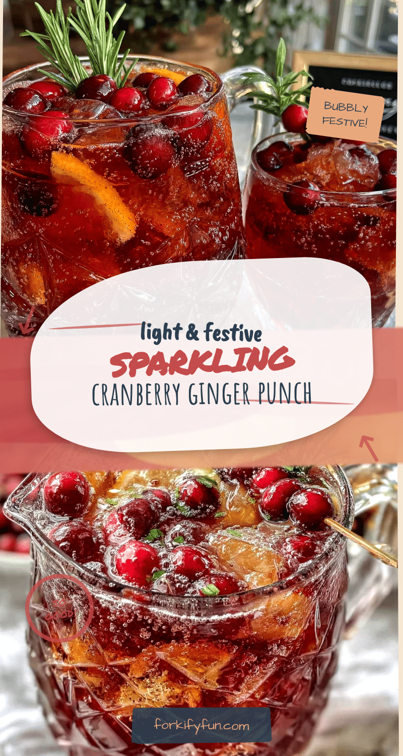 sparkling cranberry ginger party punch recipe